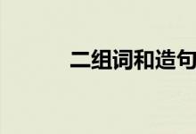 二组词和造句（二组词有哪些）