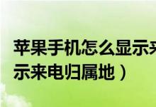 苹果手机怎么显示来电号码（苹果手机怎么显示来电归属地）