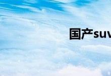  国产suv性能排行榜 