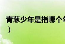 青葱少年是指哪个年龄（青葱少年是指多少岁）