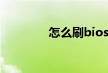 怎么刷bios（刷bios方法）