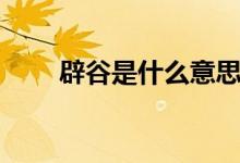 辟谷是什么意思（辟谷是什么意思）