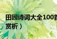 田园诗词大全100首（经典田园诗山水田园诗赏析）