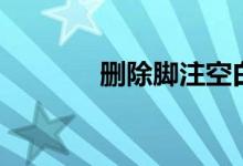 删除脚注空白行（删除脚注）