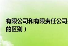 有限公司和有限责任公司是什么（有限公司和有限责任公司的区别）