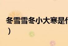 冬雪雪冬小大寒是什么意思（大寒是什么意思）