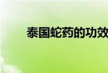 泰国蛇药的功效与作用（效果如何）