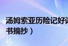 汤姆索亚历险记好词好句（汤姆索亚历险记读书摘抄）