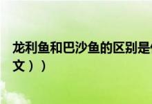 龙利鱼和巴沙鱼的区别是什么（龙利鱼和巴沙鱼的区别（图文））