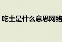 吃土是什么意思网络用语（吃土是什么意思）