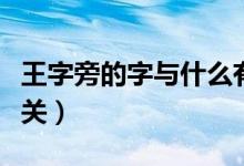 王字旁的字与什么有关（王字旁的字和什么有关）