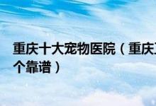 重庆十大宠物医院（重庆正规宠物医院排名重庆动物医院哪个靠谱）