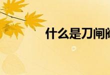 什么是刀闸阀（有什么作用）