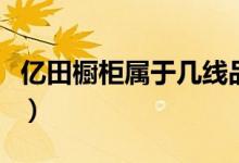 亿田橱柜属于几线品牌（亿田橱柜质量怎么样）