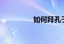 如何拜孔子（如何拜佛）