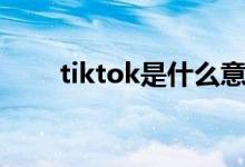 tiktok是什么意思（tiktok的意思）