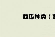 西瓜种类（西瓜有多少品种）