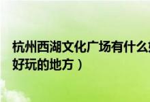 杭州西湖文化广场有什么好玩的（杭州西湖文化广场有什么好玩的地方）