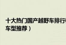 十大热门国产越野车排行榜（国产越野车买哪款好国产越野车型推荐）