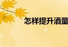 怎样提升酒量（如何提升酒量）