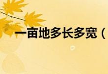 一亩地多长多宽（一亩地大概长宽多少）