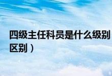 四级主任科员是什么级别（四级主任科员和一级科员有什么区别）