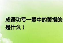 成语功亏一篑中的篑指的是什么（成语功亏一篑中的篑指的是什么）
