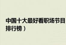 中国十大最好看职场节目（职场节目有哪些职场真人秀节目排行榜）