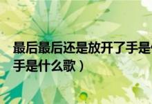 最后最后还是放开了手是什么歌原唱（最后最后还是放开了手是什么歌）