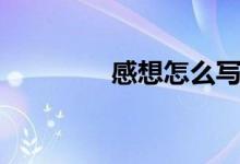 感想怎么写（感想怎么写）