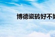 博德瓷砖好不好（是一线品牌吗）