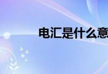 电汇是什么意思（电汇的含义）
