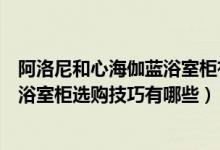 阿洛尼和心海伽蓝浴室柜有什么区别（心海伽蓝是几线品牌浴室柜选购技巧有哪些）