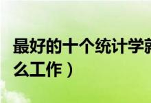 最好的十个统计学就业方向（统计学毕业找什么工作）