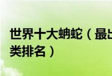世界十大蚺蛇（最出名的蚺蛇种类蚺属十大蛇类排名）