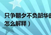 只争朝夕不负韶华的意思（只争朝夕不负韶华怎么解释）