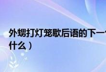 外甥打灯笼歇后语的下一句（外甥打灯笼歇后语的下一句是什么）
