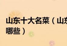 山东十大名菜（山东最有名的菜鲁菜代表菜有哪些）