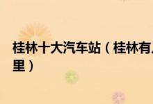 桂林十大汽车站（桂林有几个长途汽车站桂林的客运站在哪里）