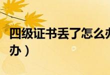 四级证书丢了怎么办入职（四级证书丢了怎么办）