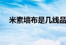 米素墙布是几线品牌（米素墙布怎么样）
