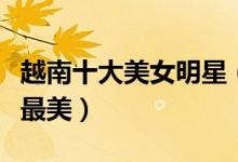 越南十大美女明星（越南第一美女越南女星谁最美）
