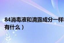84消毒液和滴露成分一样吗（滴露消毒液和84消毒液的区别有什么）