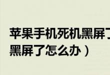 苹果手机死机黑屏了怎么回事（苹果手机死机黑屏了怎么办）