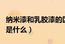 纳米漆和乳胶漆的区别（纳米漆和烤漆的区别是什么）