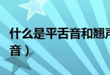 什么是平舌音和翘声音（什么是平舌音和翘舌音）