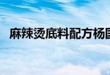 麻辣烫底料配方杨国福（麻辣烫底料配方）