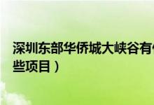 深圳东部华侨城大峡谷有什么项目（深圳华侨城大峡谷有哪些项目）