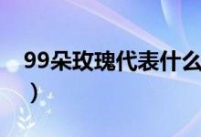 99朵玫瑰代表什么意思（99朵玫瑰什么意思）