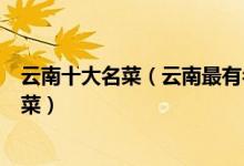 云南十大名菜（云南最有名的特色菜有哪些滇菜十大代表名菜）